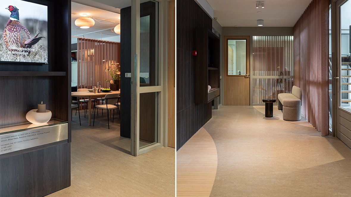 Joods Hospice Immanuel - woonkamer met Marmoleum vloer